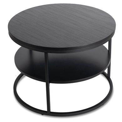 Журнальний стіл MEBEL ELITE BEST Marmur 70*70 см Чорний