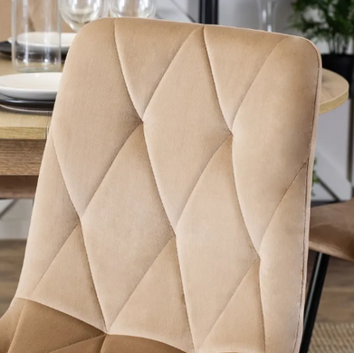 Стілець оксамитовий MEBEL ELITE ROBIN Velvet Бежевий