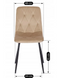 Стілець оксамитовий MEBEL ELITE ROBIN Velvet Бежевий
