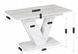Стол MEBEL ELITE CLARK 120 (160)*80 см Белый мрамор
