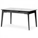 Стол INTARSIO BERLIN CERAMIC 140(180)*80 белый глянец/черный каркас