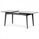 Стол INTARSIO BERLIN CERAMIC 140(180)*80 белый глянец/черный каркас