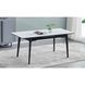Стол INTARSIO BERLIN CERAMIC 140(180)*80 белый глянец/черный каркас