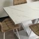 Стол MEBEL ELITE CLARK 120 (160)*80 см Белый мрамор