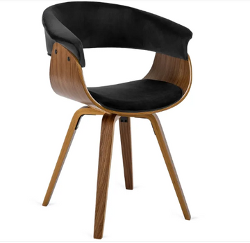 Стілець оксамитовий MEBEL ELITE OHIO 2 Velvet Чорний / Натуральний