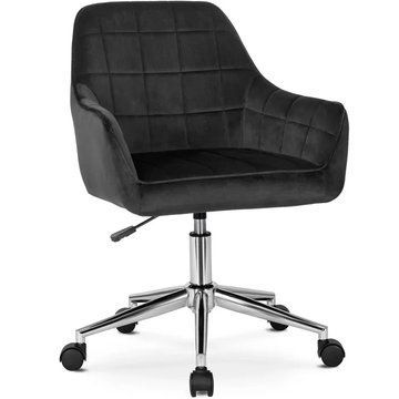 Кресло офисное поворотное бархатный бархатный MEBEL ELITE FABIO Velvet Черный