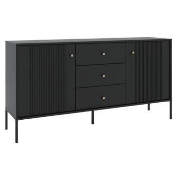 Комод MEBEL ELITE SOFT 2 154 см Черный