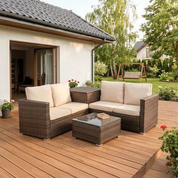 Комплект садових меблів MEBEL ELITE  NEGRO Коричневий