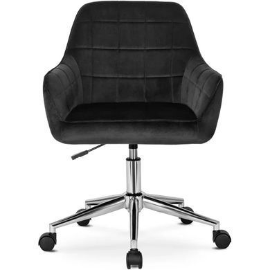 Кресло офисное поворотное бархатный бархатный MEBEL ELITE FABIO Velvet Черный