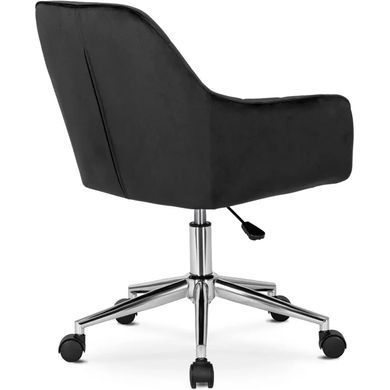Кресло офисное поворотное бархатный бархатный MEBEL ELITE FABIO Velvet Черный