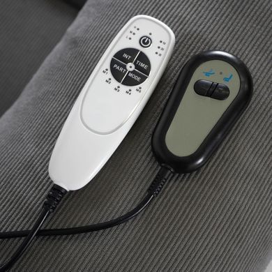Кресло мягкое раскладное массажное с реклайнером MEBEL ELITE FENIX Velvet Серый