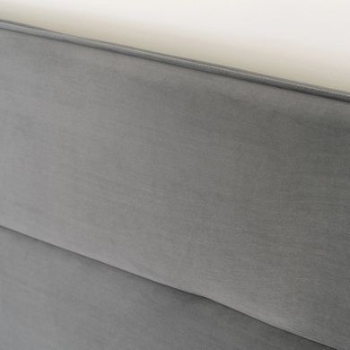 Ліжко MEBEL ELITE BOND Welur 160x200 см Сірий