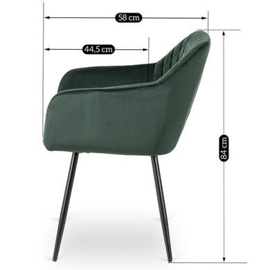 Стілець MEBEL ELITE SHANE Зелений / Чорний