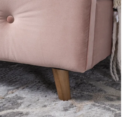 Ліжко односпальне оксамитове MEBEL ELITE 90x200 MIKEL Velvet рожевий