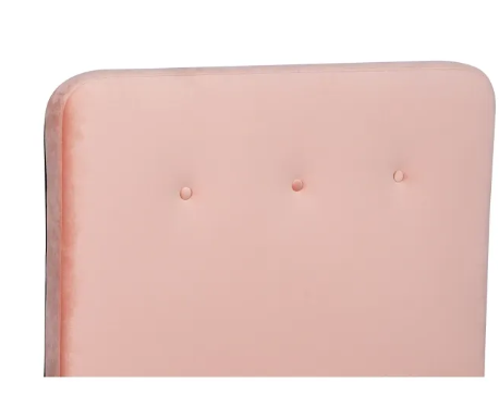 Ліжко односпальне оксамитове MEBEL ELITE 90x200 MIKEL Velvet рожевий