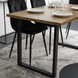 Стол кухонный MEBEL ELITE GLOS 135х80 см Золотой дуб / Черный