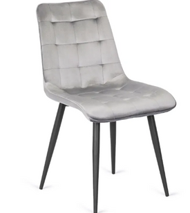 Стул бархатный MEBEL ELITE GOMEZ Velvet Серый