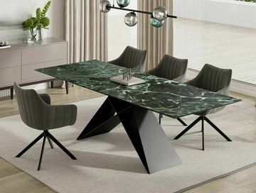 Стол Westin Ceramic VERDE ALPI 160(240)X90 см Бирюзовый Мат / Черный SIGNAL