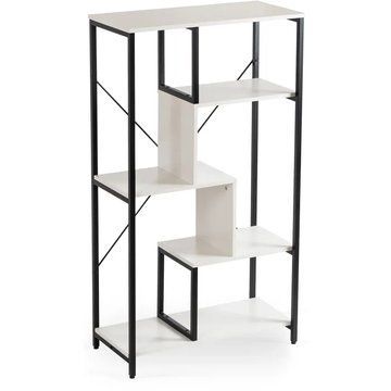 Стеллаж MEBEL ELITE TIM белый / черный