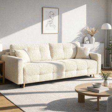 Раскладной диван MEBEL ELITE SEUL Boucle Бежевый