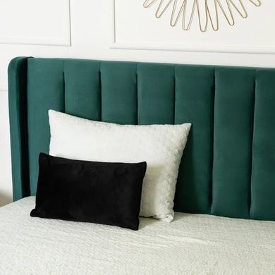 Кровать двуспальная бархатная MEBEL ELITE ARIA Velvet 160x200 см Зеленый