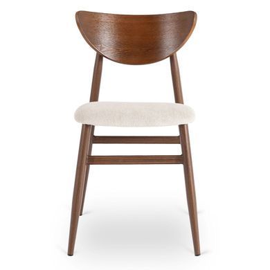 Обідній стілець MEBEL ELITE BRAGA Бежевий/Горіх