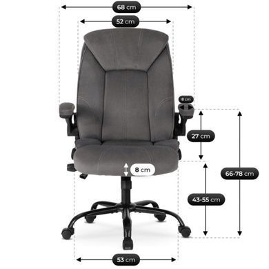 Офисное кресло MEBEL ELITE COMFORT Welur Серый