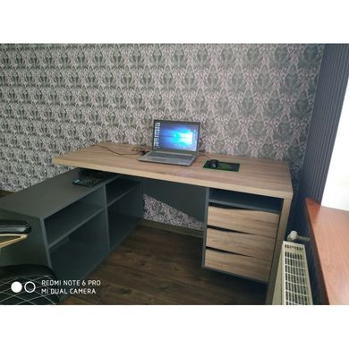 Стол CONNECT 3 L письменный стол 1575*786 дуб сонома трюфель/антрацит