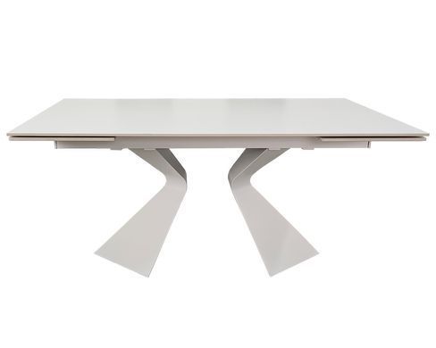 Стіл INTARSIO LAURA CERAMIC 160(240)*90 Білий мат/Білий