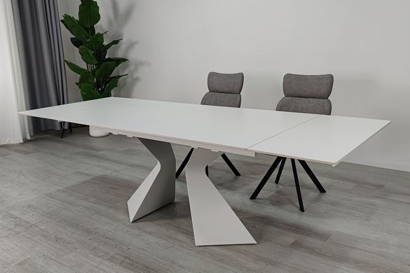 Стіл INTARSIO LAURA CERAMIC 160(240)*90 Білий мат/Білий