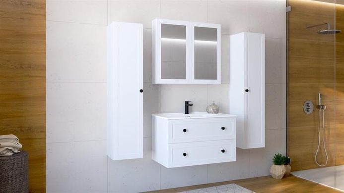 Шафа настінна з дзеркалом TORETO 70x80/2D Білий HALMAR