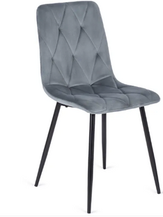 Стілець оксамитовий MEBEL ELITE ROBIN Velvet Сірий
