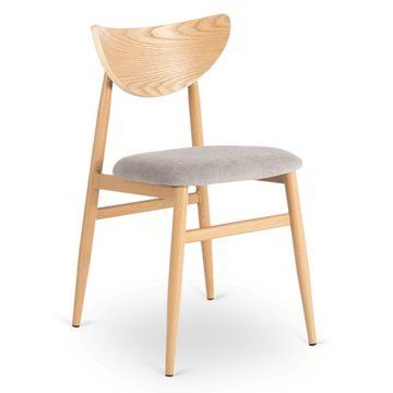 Обідній стілець MEBEL ELITE BRAGA Сірий /Дуб