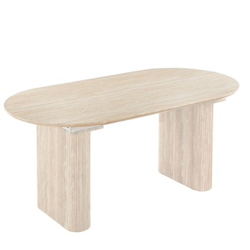 Стол раскладной MEBEL ELITE OVAL 90(220)х90 см Травертин