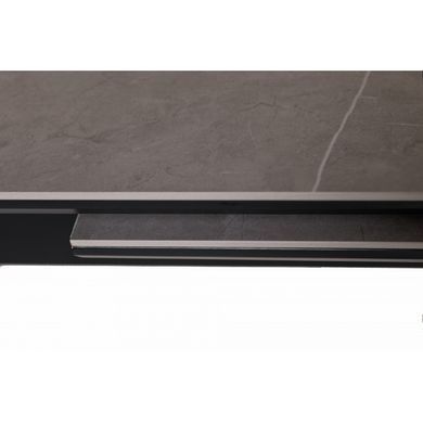 Стол INTARSIO BERLIN CERAMIC 111(140)*75 серый мат/черный каркас