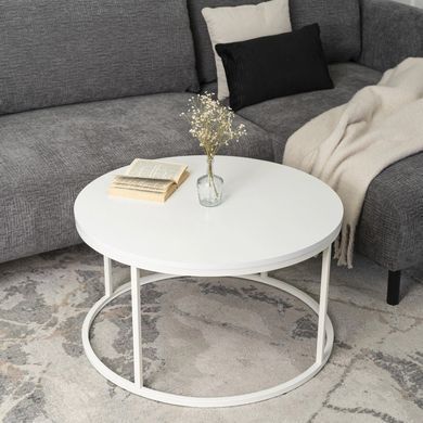Журнальный стол Mebel Elit AGNES Max 80*80 см Marmur Белый