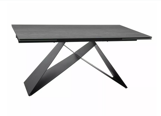 Стол Westin Ceramic PIETRA DI SAVOIA 160(240)X90 см Свет Серый Мат / Черный SIGNAL