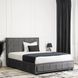 Ліжко двоспальне оксамитове MEBEL ELITE CARLOS Velvet140x200 см сірий