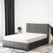 Ліжко двоспальне оксамитове MEBEL ELITE CARLOS Velvet140x200 см сірий