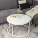 Журнальный стол Mebel Elit AGNES Max 80*80 см Marmur Белый
