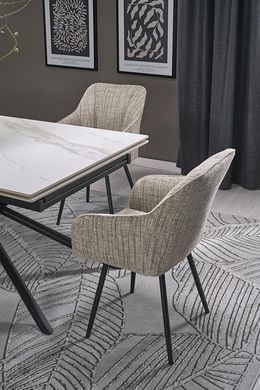Стіл VITORINO 160(220)x90 см Кераміка Білий Мармур HALMAR