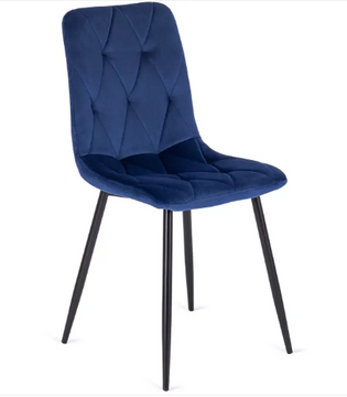 Стілець оксамитовий MEBEL ELITE ROBIN Velvet Темно-синій