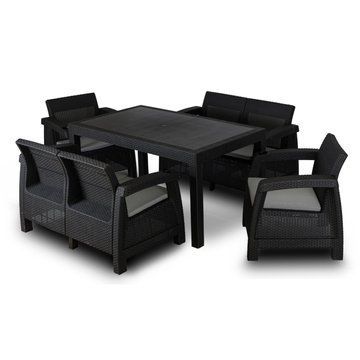 Комплект садовой мебели MEBEL ELITE OKLAND Черный
