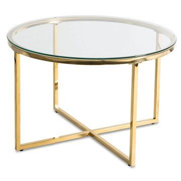 Журнальный стол MEBEL ELITE FLIP 70*70 см Золотой