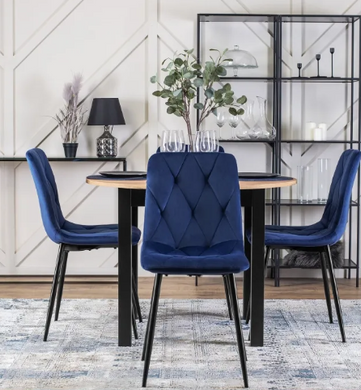 Стул бархатный MEBEL ELITE ROBIN велюр Темно-синий