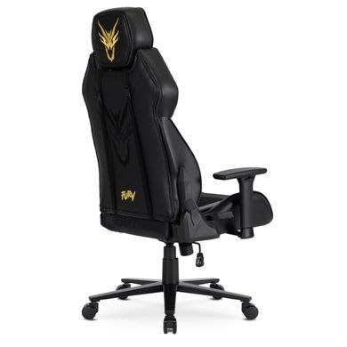 Геймерське крісло MEBEL ELITE FURY Чорний/Золотий