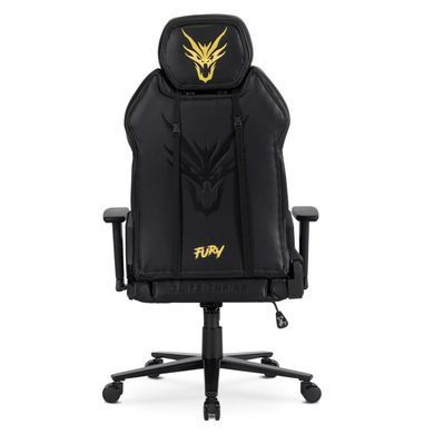 Геймерське крісло MEBEL ELITE FURY Чорний/Золотий