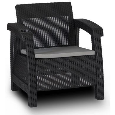 Комплект садовой мебели MEBEL ELITE OKLAND Черный