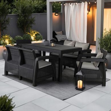 Комплект садовой мебели MEBEL ELITE OKLAND Черный