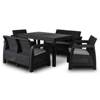 Комплект садовой мебели MEBEL ELITE OKLAND Черный